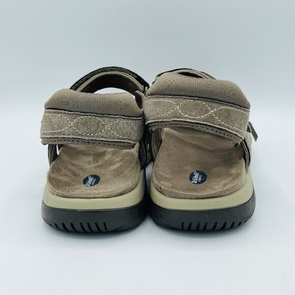 Dr Scholls Sandals Womens Size 7.5 M Taupe Leather Strappy ZStrap Comfort - Picture 7 of 11